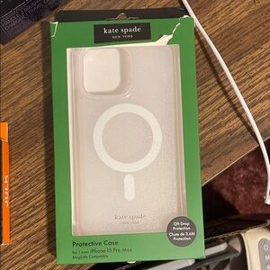 kate spade White Glitter MagSafe iPhone Case